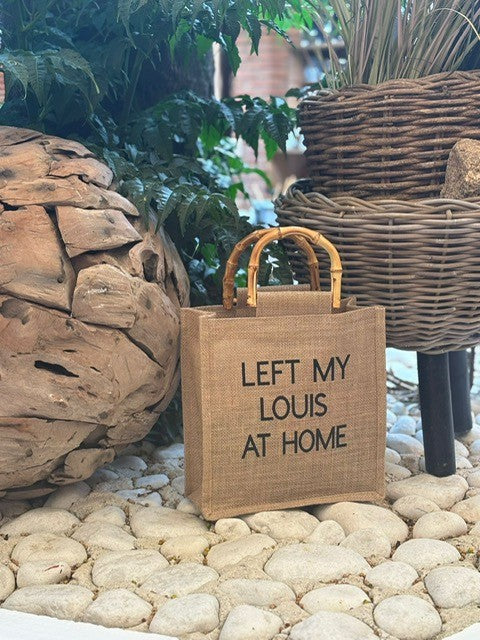 Personalised Louis Burlap Jute Tote Bag