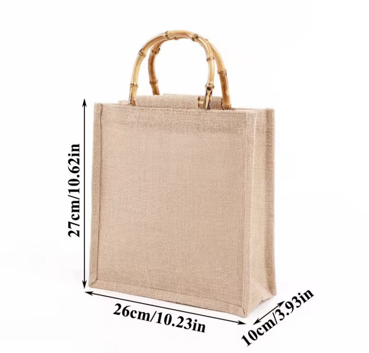 Personalised Louis Burlap Jute Tote Bag