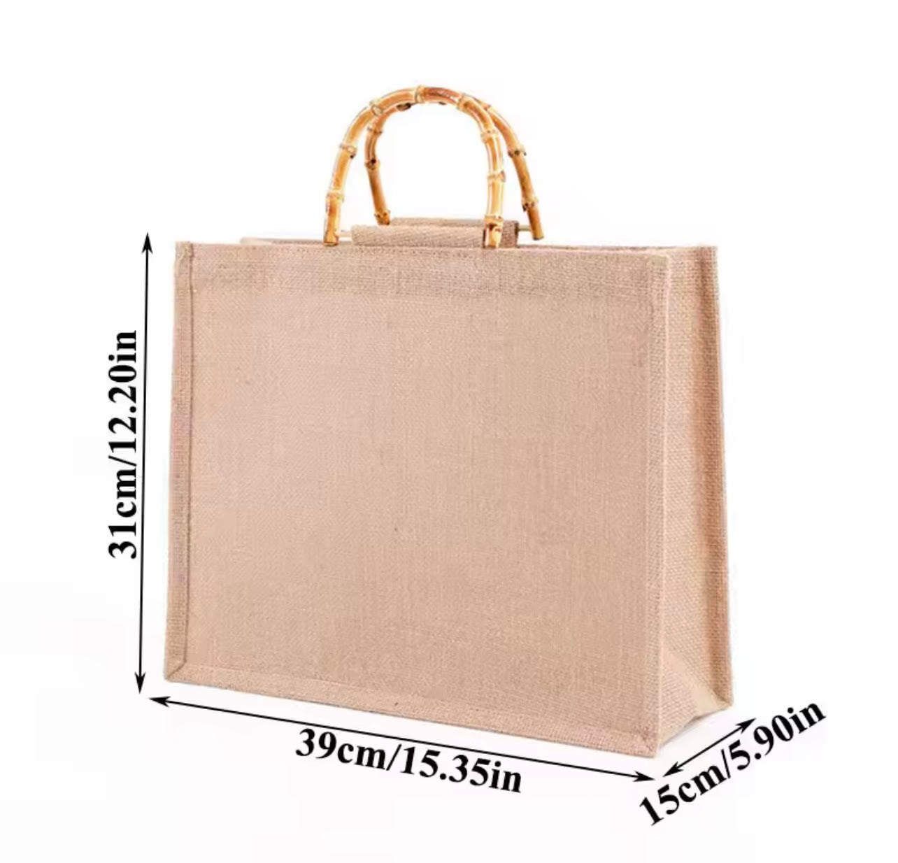 Personalised Louis Burlap Jute Tote Bag