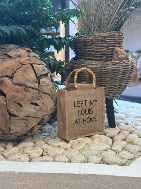 Personalised Louis Burlap Jute Tote Bag