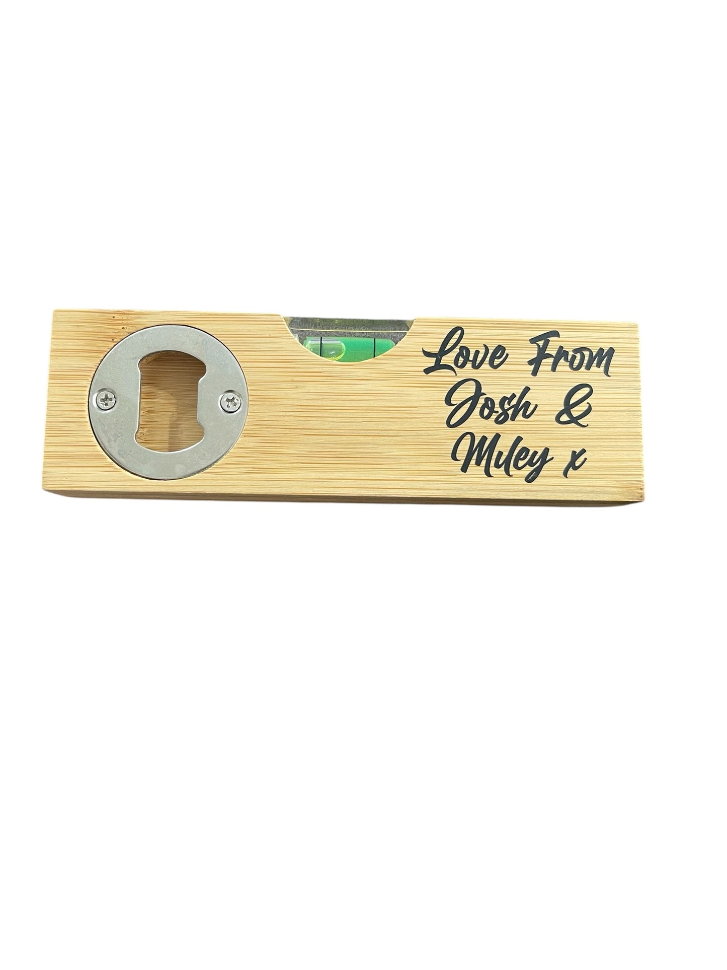 Personalised Spirit Level And Bottle Opener- 2 in 1
