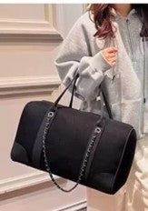 Personalised Canvas Weekender Barrel Bag