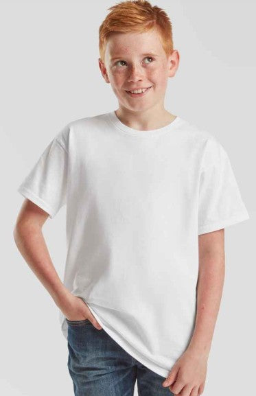 Personalised Short Sleeve White T-shirt - Embroidery Style - Stitched name bunny