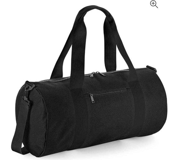 LDA- Personalised Black Barrel Bag