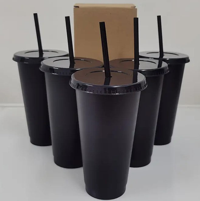 Personalised Reusable Tumblers with Straws & Lids