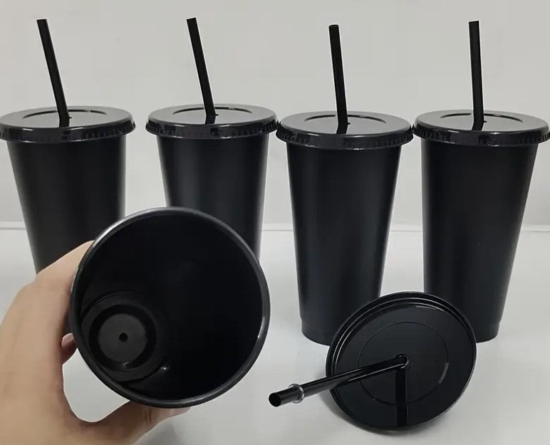 Personalised Reusable Tumblers with Straws & Lids