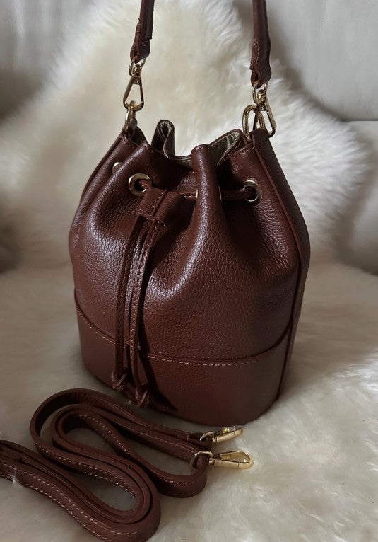 Personalised Ivy Bucket Bag - Genuine Leather