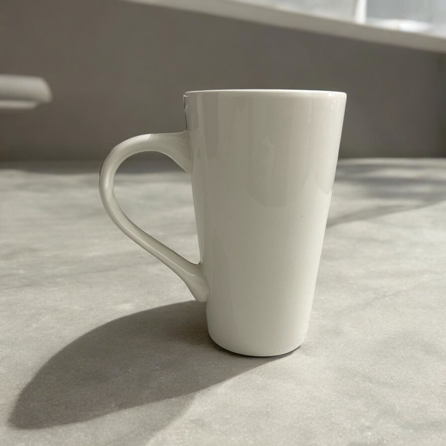 Personalised tall white mug