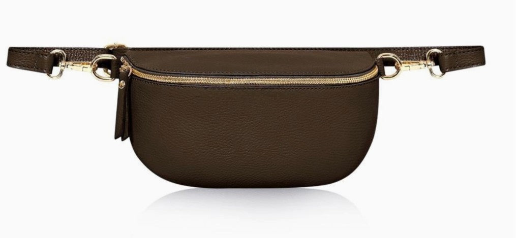 Personalised Alice Leather Cross body Bum Bag-Medium