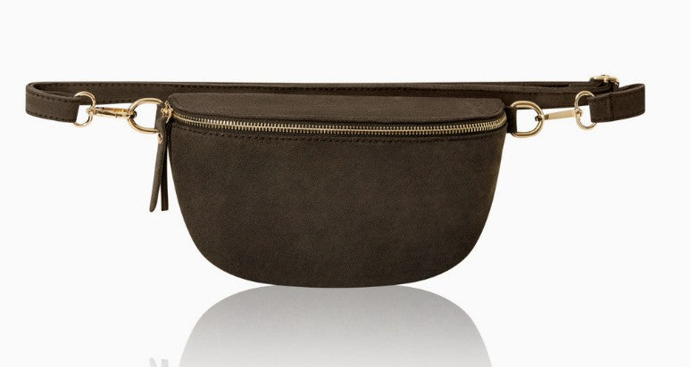 Personalised Alice Premium Suede Leather Bum Bag Crossbody