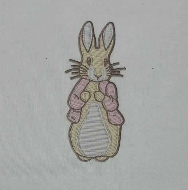 Personalised Baby Bodysuit - First Easter Embroidery Style - Flopsy