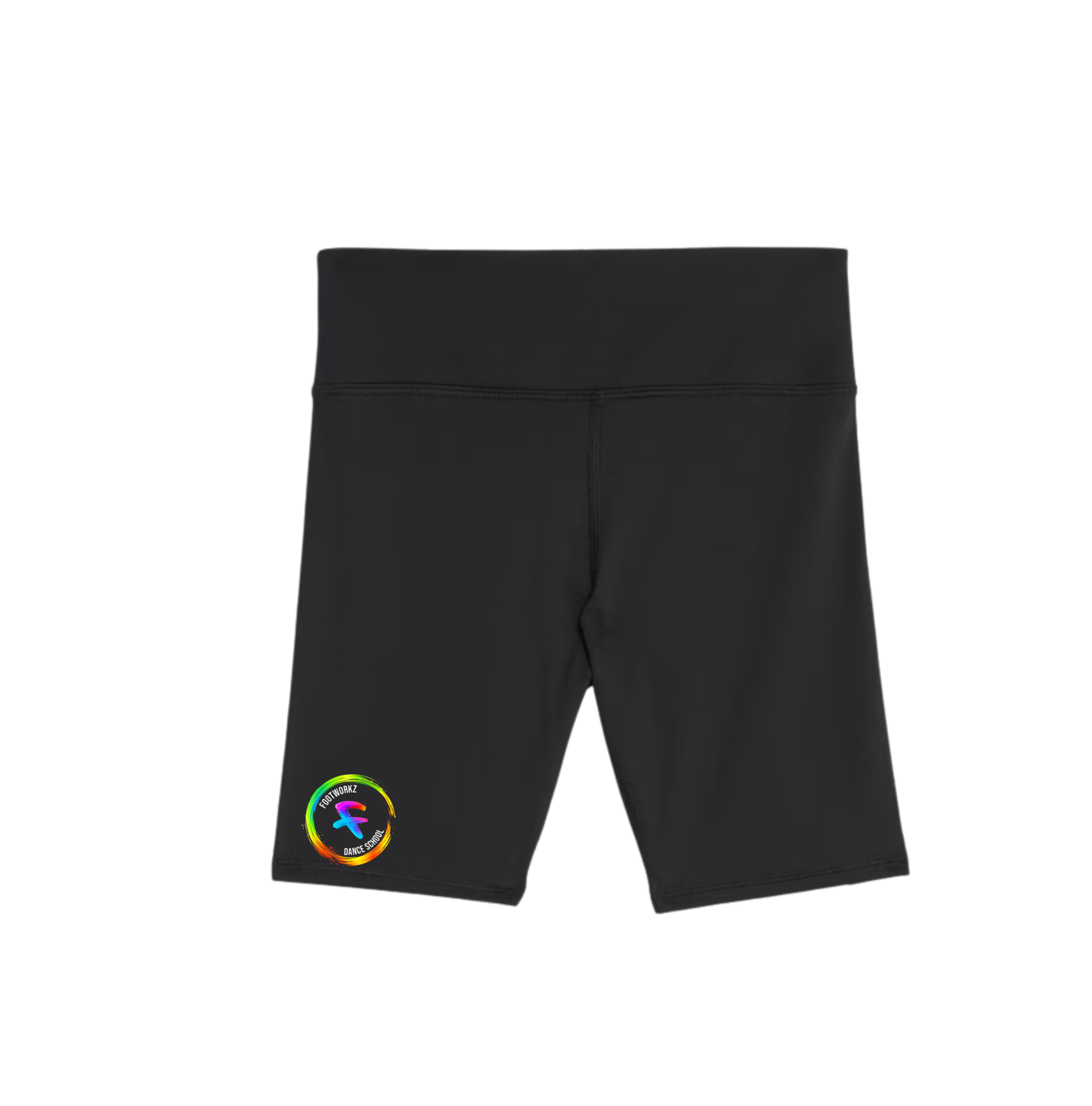 Footworkz Dance- Black cotton cycling shorts