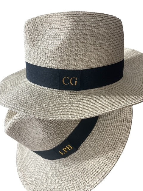 Personalised Panama Style Foldable Sun Hat in Bag