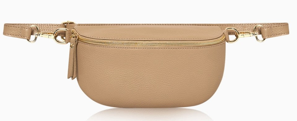 Personalised Alice Leather Cross body Bum Bag-Medium