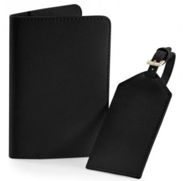 Personalised passport cover and luggage tag