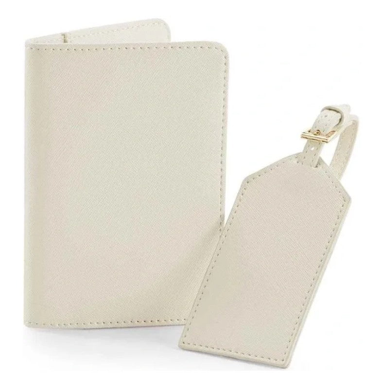 Personalised passport cover and luggage tag