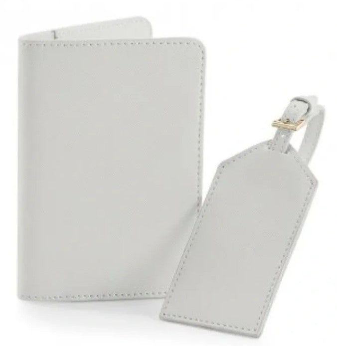 Personalised passport cover and luggage tag