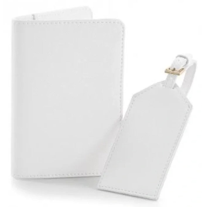 Personalised passport cover and luggage tag
