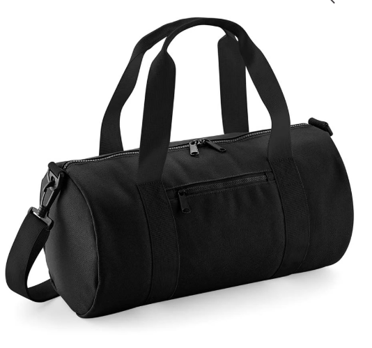 LDA- Personalised Black Barrel Bag