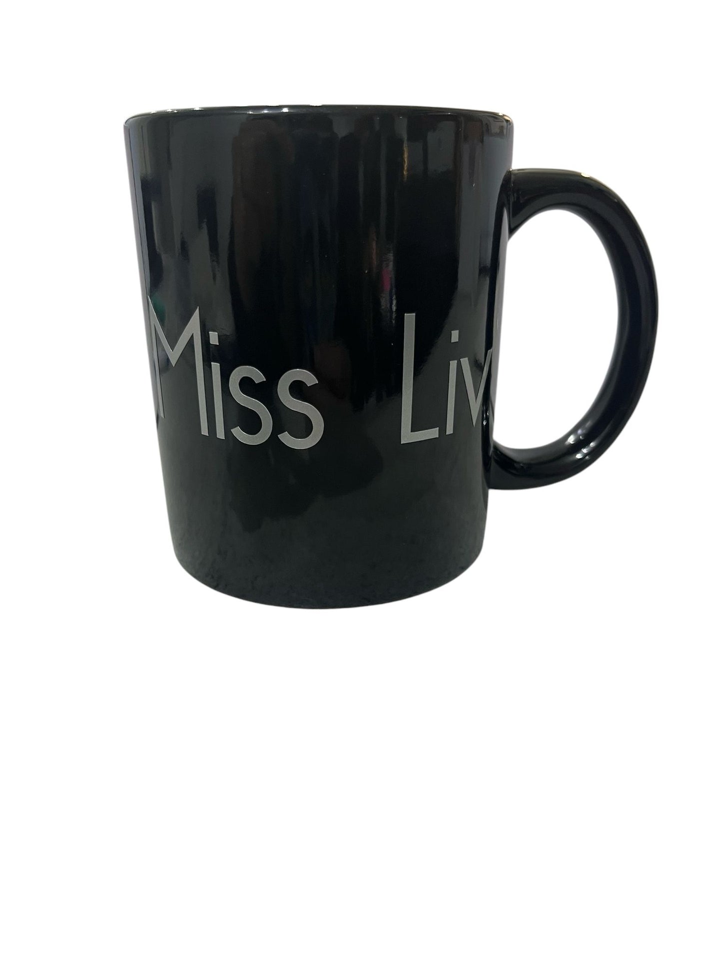 LDA personalised black ceramic mug 300ml