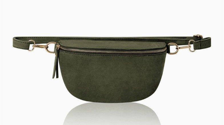 Personalised Alice Premium Suede Leather Bum Bag Crossbody