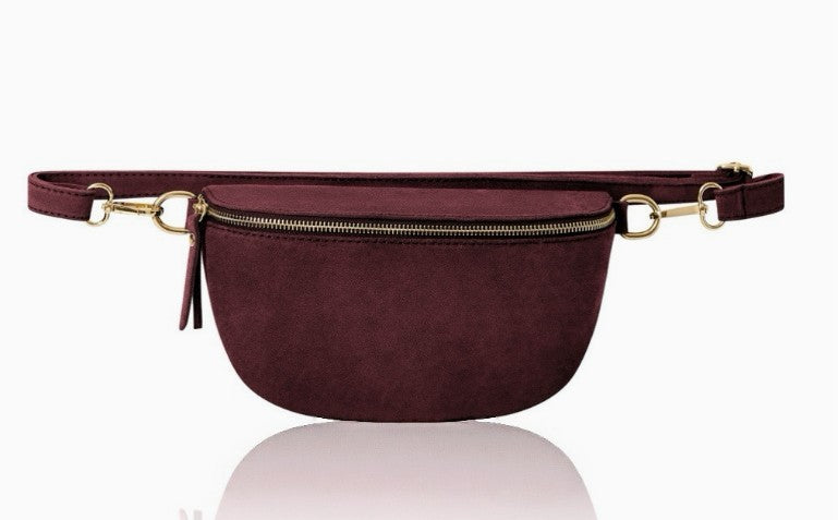 Personalised Alice Premium Suede Leather Bum Bag Crossbody