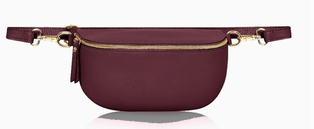 Personalised Alice Leather Cross body Bum Bag-Medium