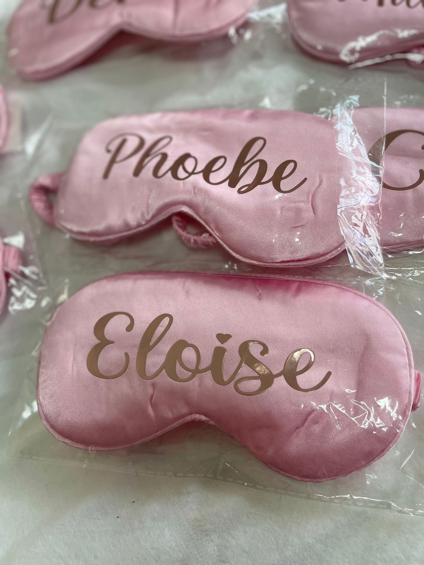 Personalised sleep eye masks