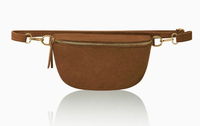 Personalised Alice Premium Suede Leather Bum Bag Crossbody