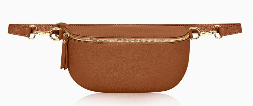 Personalised Alice Leather Cross body Bum Bag-Medium