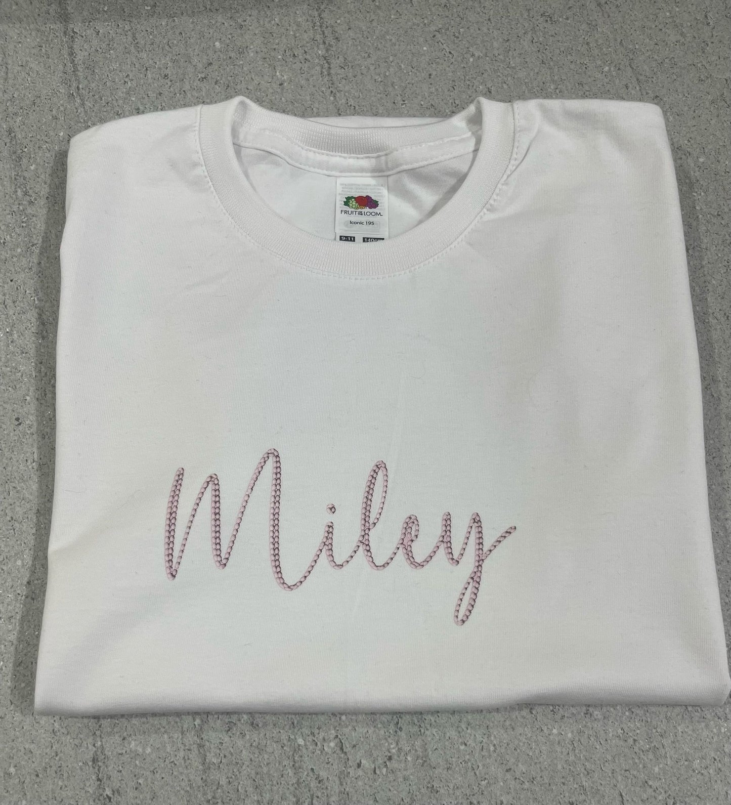 Personalised white t-shirt