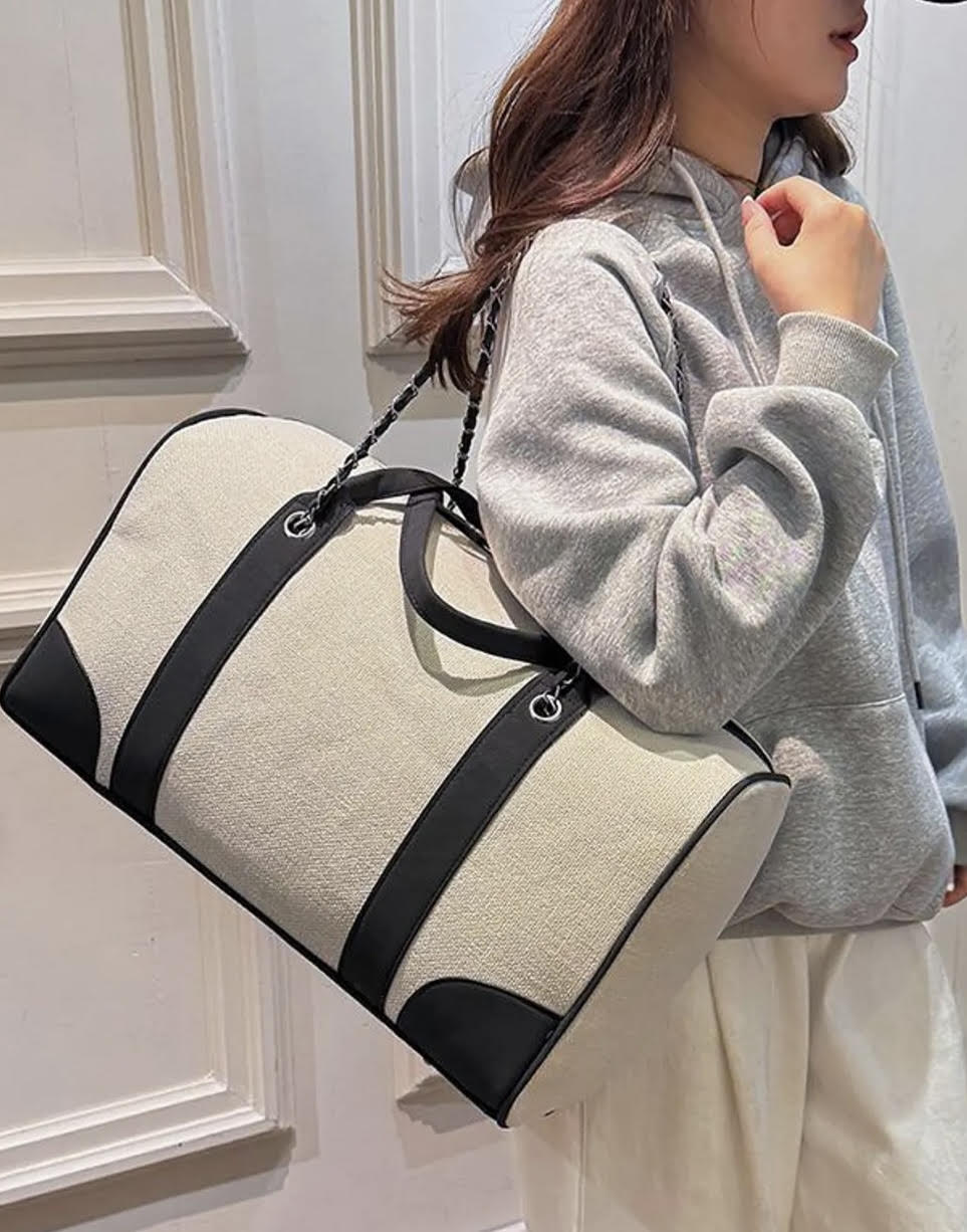 Personalised Canvas Weekender Barrel Bag