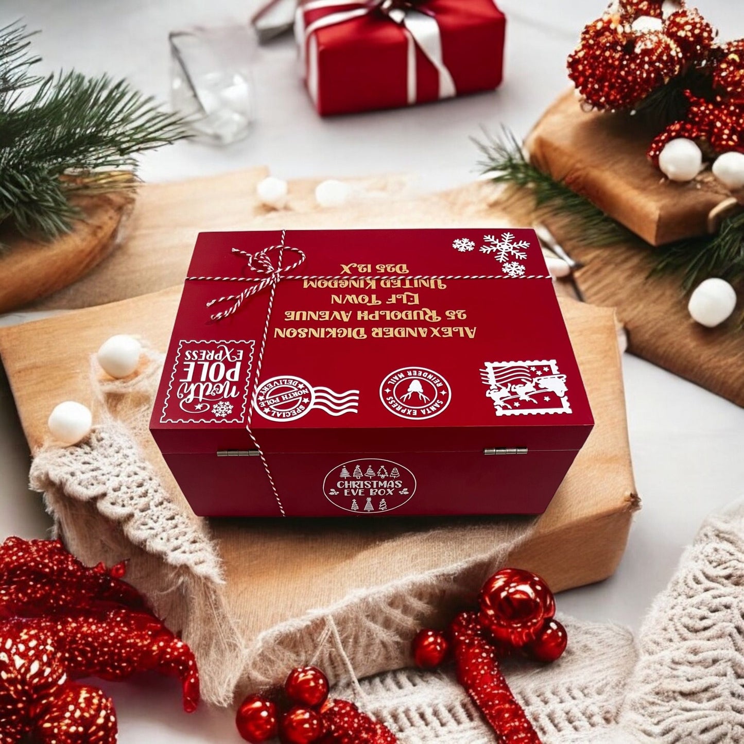 Personalised Wooden Christmas Eve Box