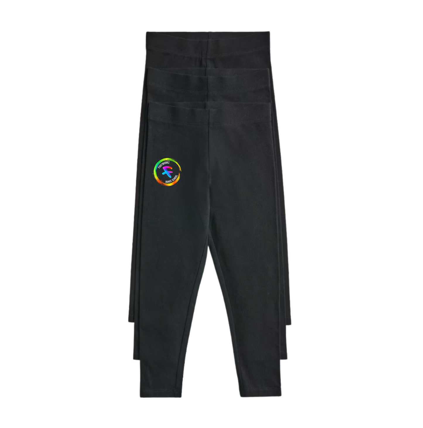 Footworkz Dance - Black cotton leggings