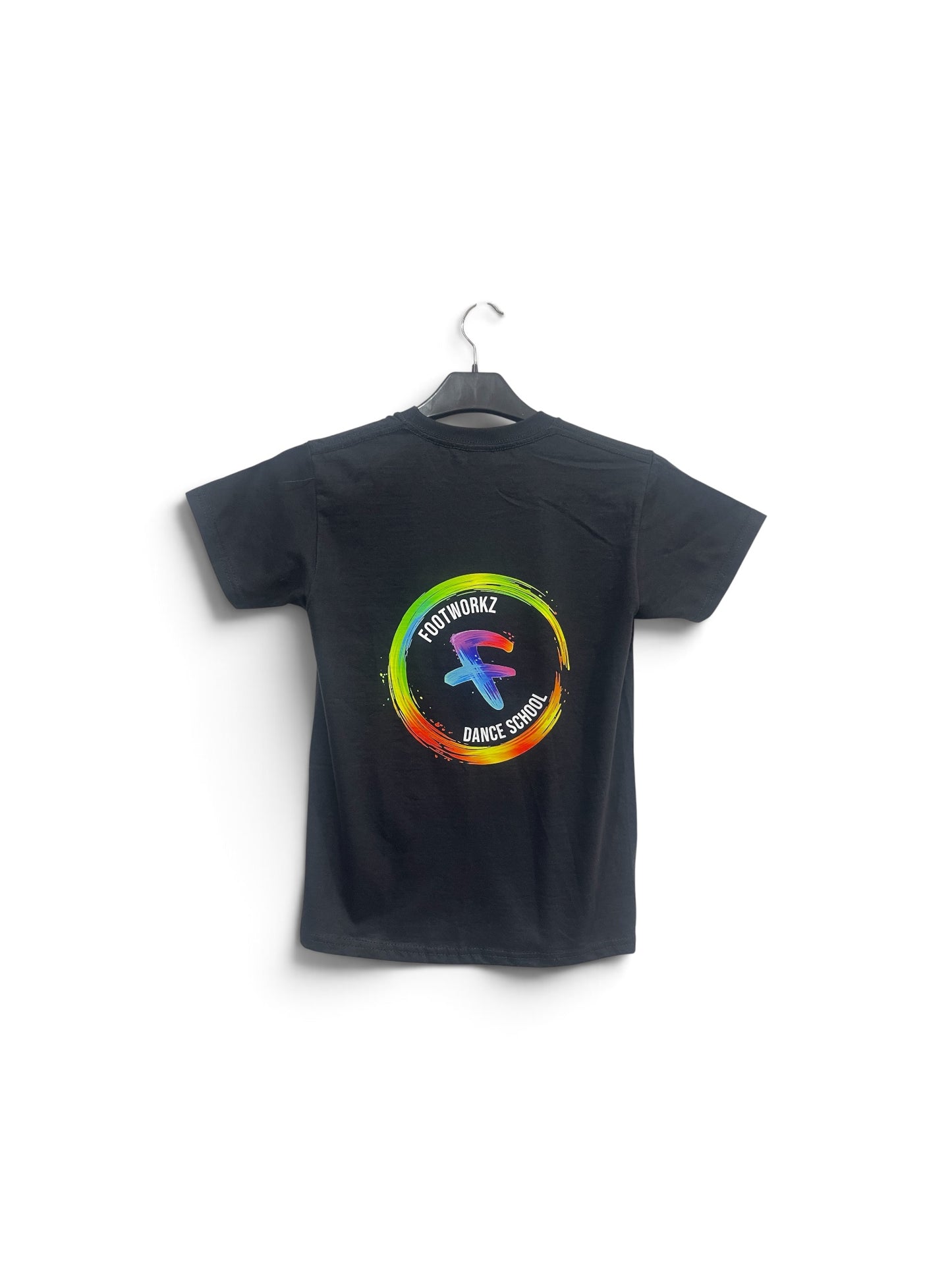 Footworkz Dance School-  Personalised Black T-Shirt