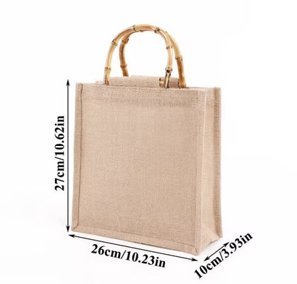 Personalised Louis Burlap Jute Tote Bag