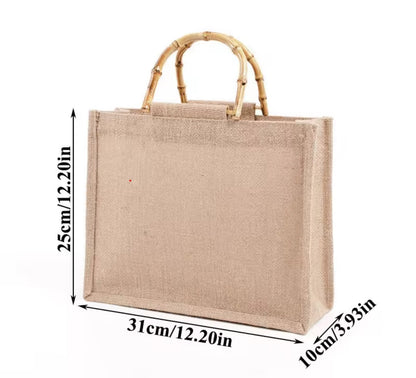 Personalised Louis Burlap Jute Tote Bag