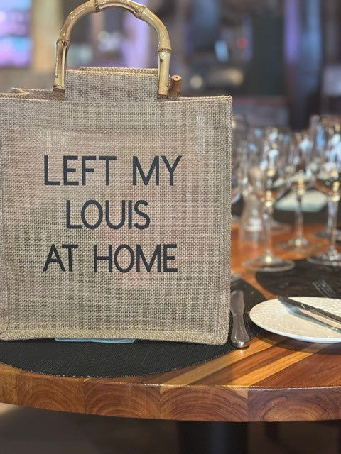 Personalised Louis Burlap Jute Tote Bag