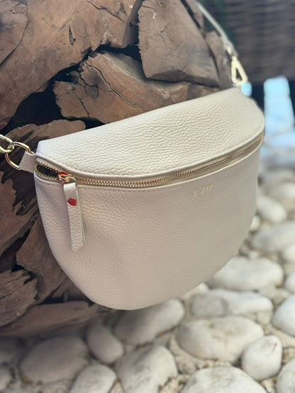 Personalised Alice Leather Cross body Bum Bag-Large