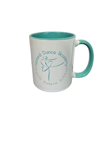 LDA personalised white  and turquoise ceramic mug 11oz