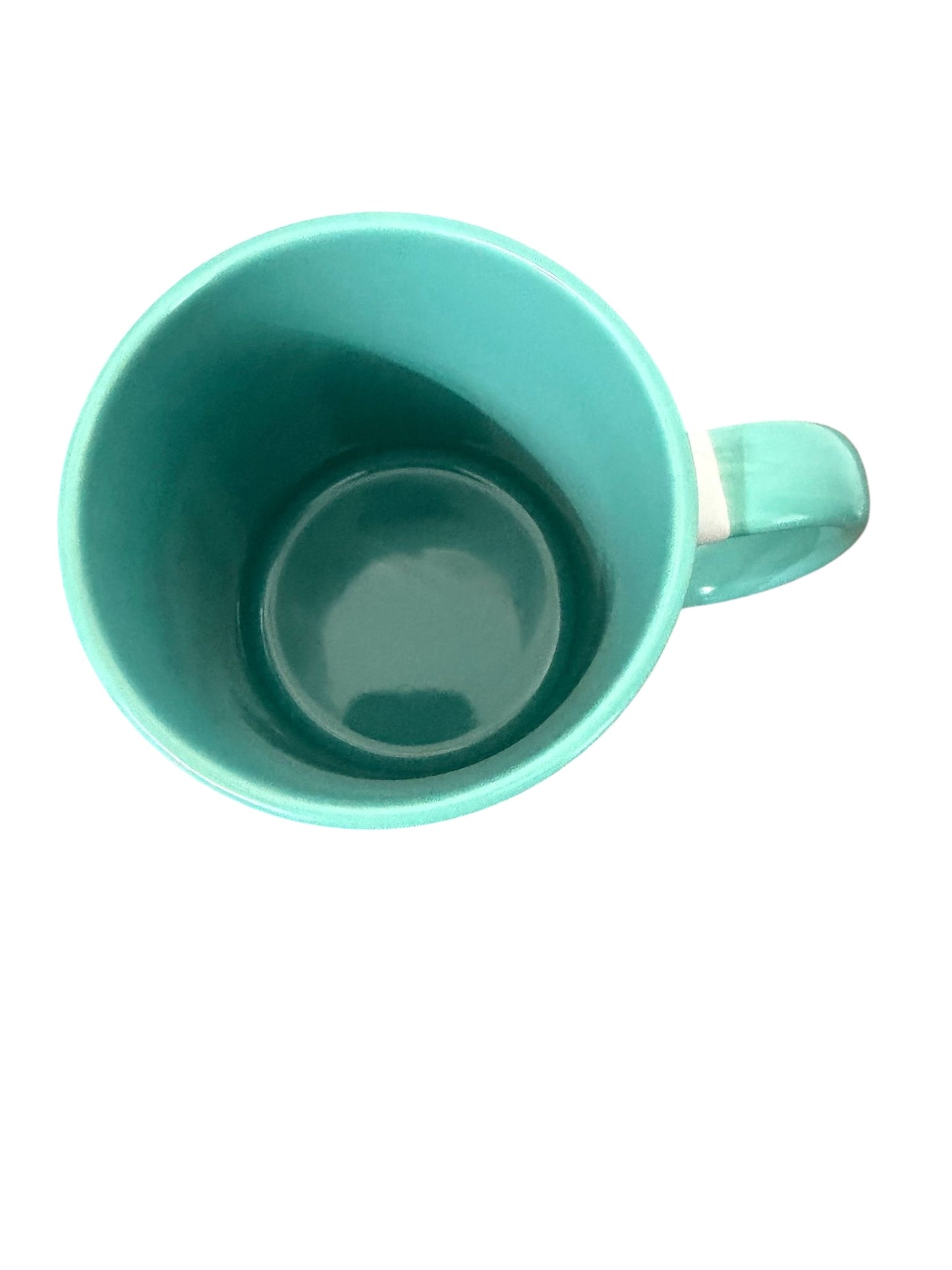 LDA personalised white  and turquoise ceramic mug 11oz