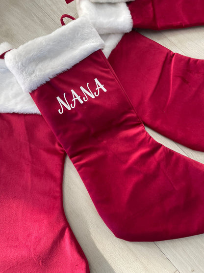 Personalised Red Christmas Stocking
