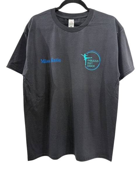 Fabulous Feet Dance- Personalised Black T-Shirt