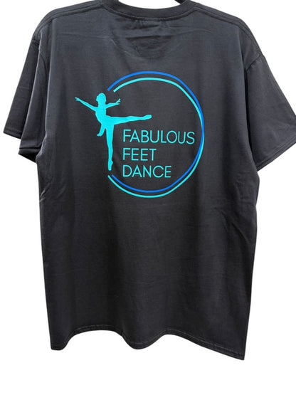 Fabulous Feet Dance- Personalised Black T-Shirt