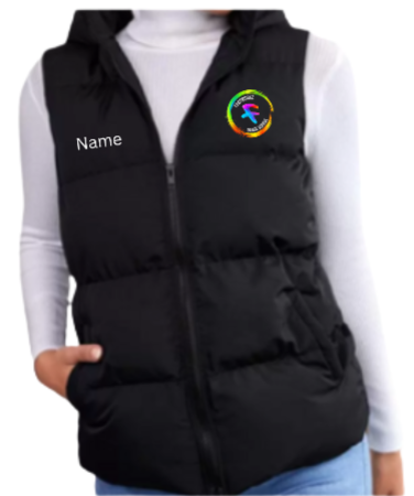 Footworkz Dance- Personalised Adults Hooded Gilet/Body warmer