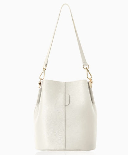 Personalised Amelia Leather Bucket Shoulder Bag