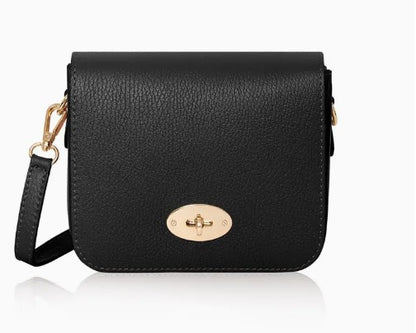Personalised Italian Genuine Leather Cross body Bag with Metal Clasp