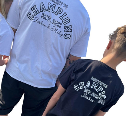 Personalised Children's CHAMPION T-shirt