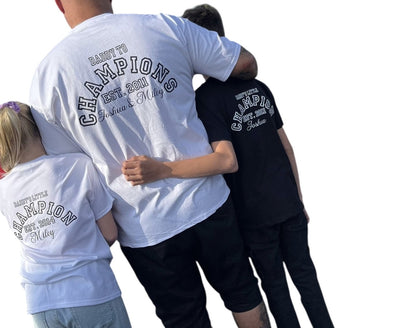 Personalised Adult CHAMPIONS T-shirt