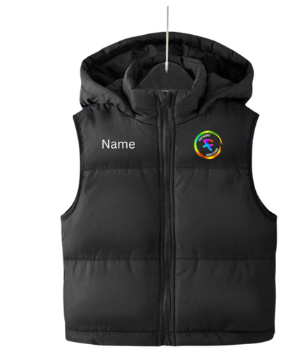Footworkz Dance- Personalised Kids Hooded Gilet/Body warmer